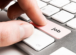 Keyboard with job button