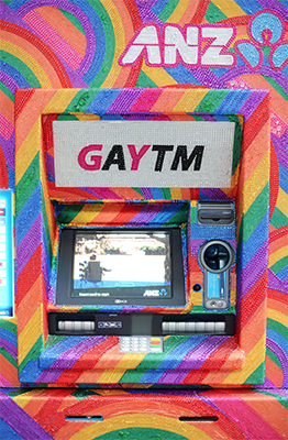 One of ANZ's GAYTMs on Oxford Street, Sydney.