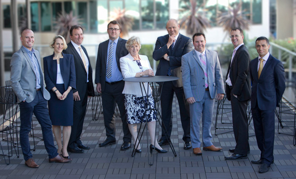 (L to R): Chris Browne, Catherine Robson, Paul Forbes, Michael Nowak, Eleanor Dartnall, Brad Fox, PJ Byrne, Tapel Cafer, Andy Marshall