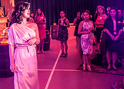 Julie Lea Goodwin performs at the Stella Network’s "A night behind the scenes" at Opera Australia.