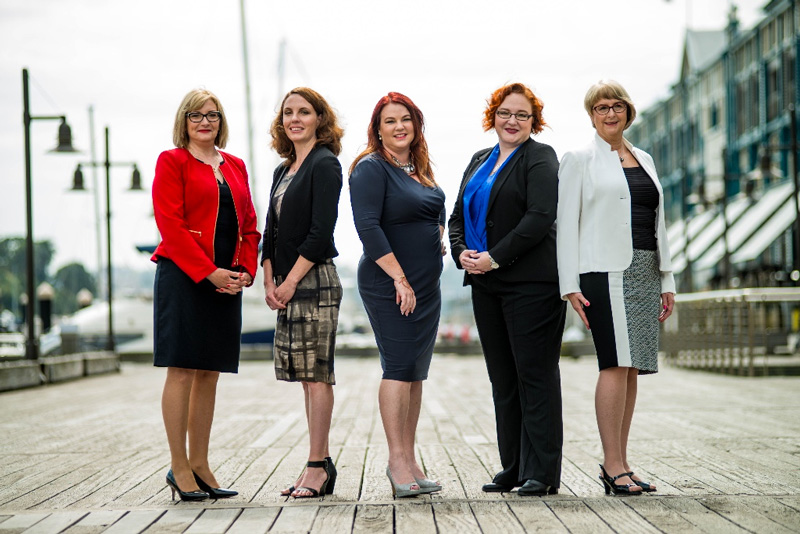 FEIA Finalists (L to R): Susan Rallings, Lea Schodel, Amanda Cassar, Peita Diamantidis, Tricia Peters.