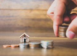 House with coins image