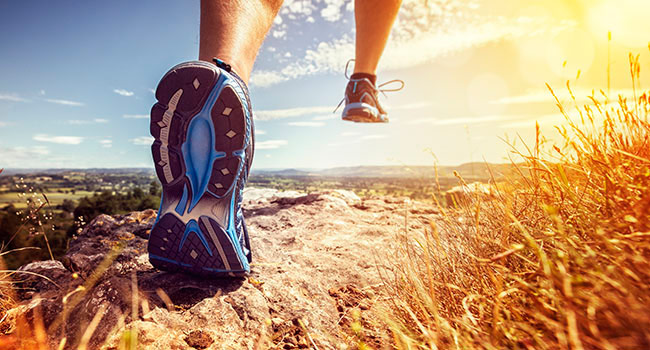 Athletic person running.